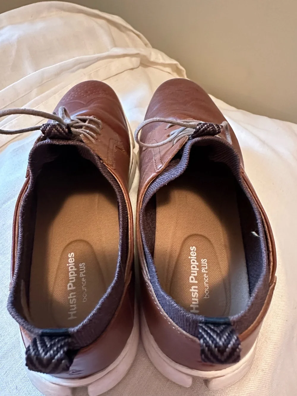 HushPuppies Bennet Oxford Cognac Brown Leather Loafers 11W Comfort Preppy Casual